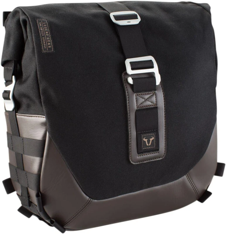 Image of BC.HTA.00.402.10000 - BC.HTA.00.402.10000 - SW Motech Legend Gear Saddlebag - Yamaha XVS 1300 A 2007-2016 - Black/Brown Black BC.HTA.00.402.10000