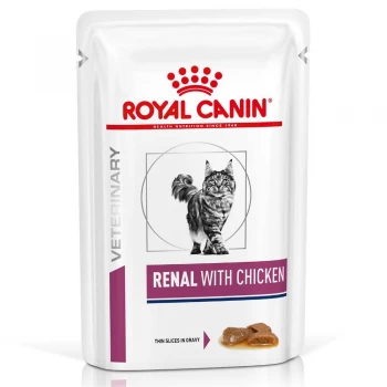 image of Royal Canin Veterinary Renal with Chicken Cat Food 12 x 85g