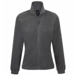 image of SOLS Womens/Ladies North Full Zip Fleece Jacket (S) (Grey Marl)