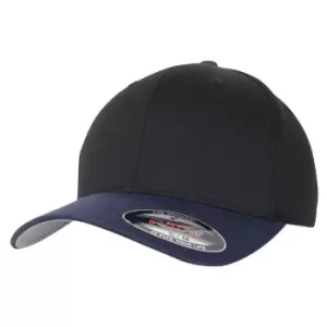 Image of Flexfit Unisex Adult Two Tone Cap (S/M) (Black/Navy)