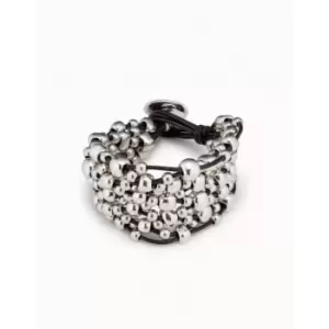 image of Crazy Goat Silver Metal Bracelet