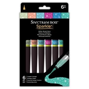 image of Spectrum Noir Sparkle Pen Set Coastal Cottage Pack of 6