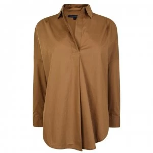 Image of French Connection Poplin Shirt - Warm Sand