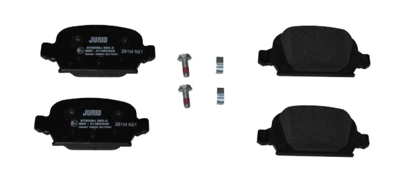 Image of JURID 573009J Brake pad set with acoustic wear warning, without accessories Brake Pad Set,disc brake (402)