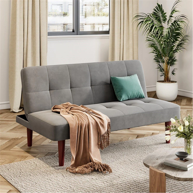 Image of Kabinet UK Small Modern 2-Seater Sofa Bed Dark Grey unisex One size