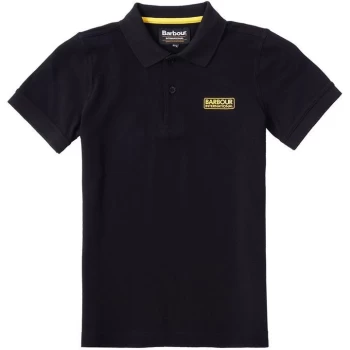 image of Barbour International Logo Polo Shirt - Black BK31