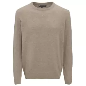 Image of Barbour Mens Patch Crew Neck Sweater Stone Large