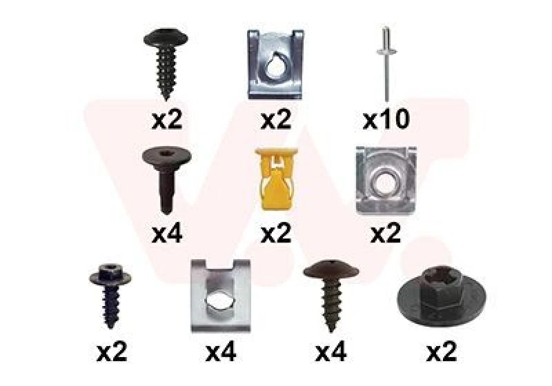 Image of VAN WEZEL Mounting Kit, bumper VAN WEZEL 1604793