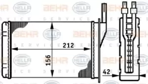 Image of Behr Heat Exchanger 8FH351311-051 Aluminium Genuine for 8FH 351 313-481