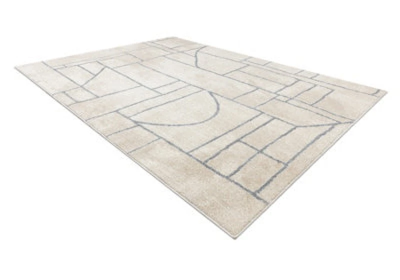 Image of RugsX Carpet Fusion 0806 Cream / Light Grey - Geometric, Modern, Abstract 80X150 Cm