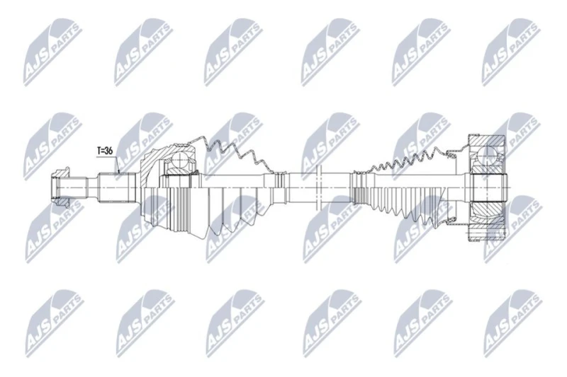 Image of NTY Drive shaft NTY NPW-AU-088