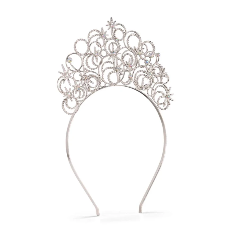 Image of The Noble Collection Glinda's Bubble Tiara Roleplay Wicked Toy in Silver Silver Unisex