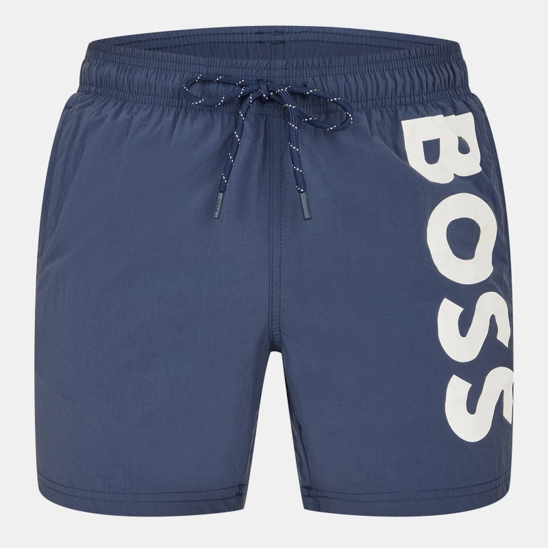 Image of Boss Mens Octopus Swim Shorts with Bold Branding Swim Shorts S Blue 35299050350