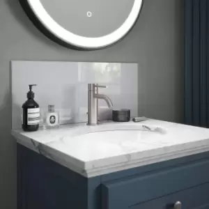 image of Pearl Shimmer Glass Bathroom Splashback 600mm X 250mm X 4mm