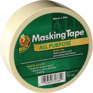 image of Duck Tape Trade All Purpose Masking Tape White 38mm 50m