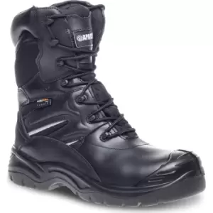 Image of Apache COMBAT Non Metallic High Leg Safety Boots Black Size 8