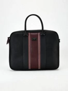 Image of Ted Baker Newbee Webbing Document Bag - Black, Men