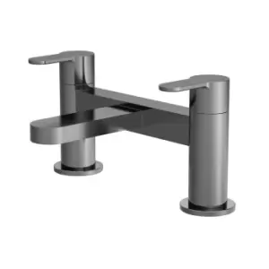 image of Nuie Arvan Deck Mounted Bath Filler - Brushed Gun Metal