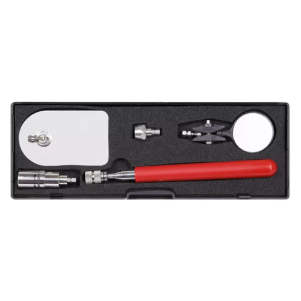 Image of Genuine SEALEY AK6521 Telescopic Magnetic Pick-Up & Inspection Tool Kit 5pc