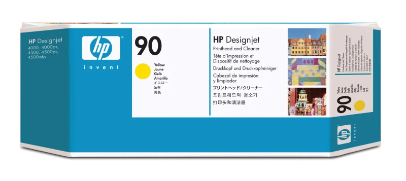 Image of HP C5057A/90 Printhead yellow + Printhead cleaner 400ml for HP DesignJ