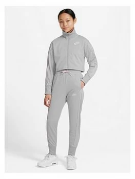 Image of Nike Girls NSW HW Tracksuit Set - Grey/Pink, Size S, Women