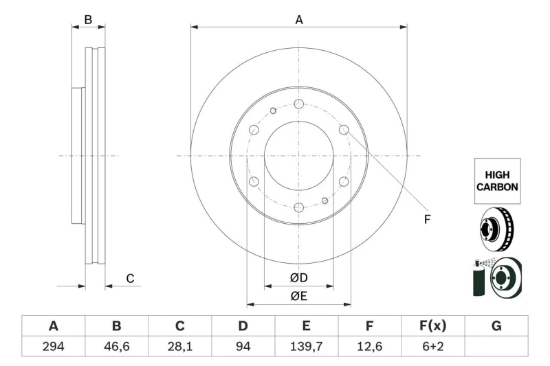 Image of Brake disc Bosch 0 986 479 E93