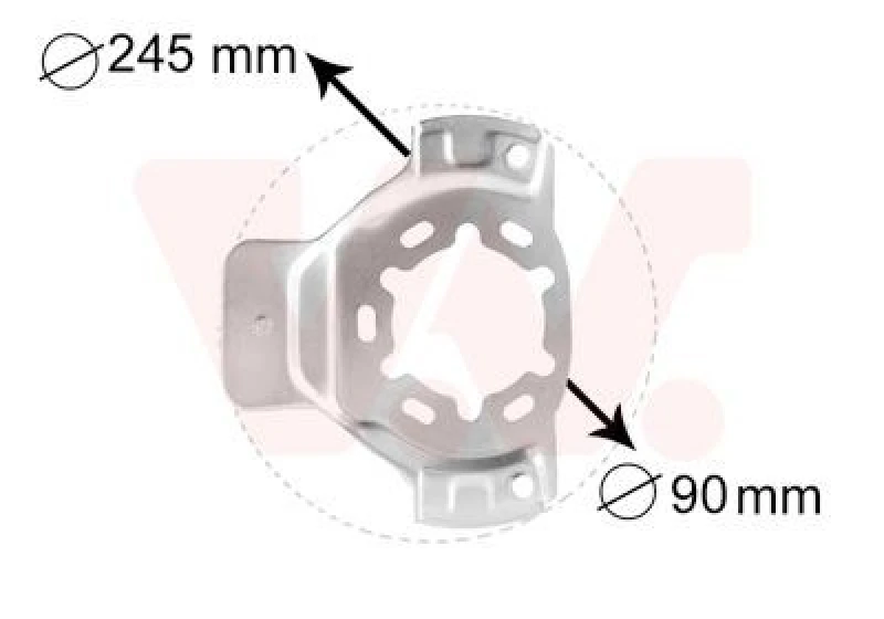 Image of VAN WEZEL Brake disc backing plate VAN WEZEL 3742371