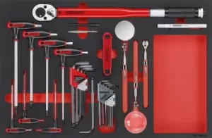Image of Teng Tools TTEX17 17pc EVA Hex Key 1/2" Torque Wrench Wrenches & Inspection Set