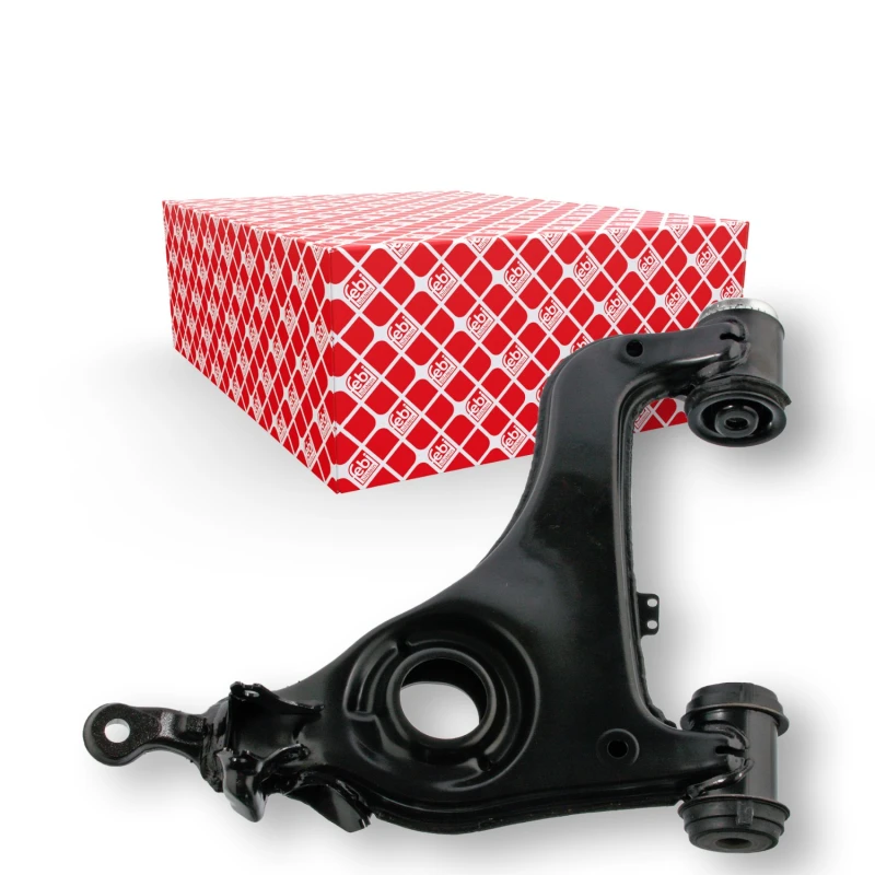 Image of FEBI BILSTEIN 14522 Suspension arm Control Arm, Sheet Steel, Left, without ball joint, with rubber mounts Sheet Steel Track Control Arm (273)