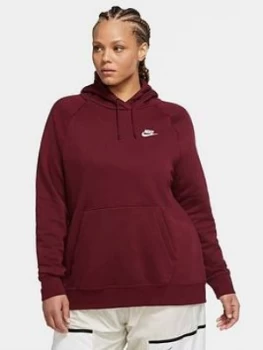 Image of Nike Nsw Essential Pullover Hoodie - Dark Beetroot (Curve)