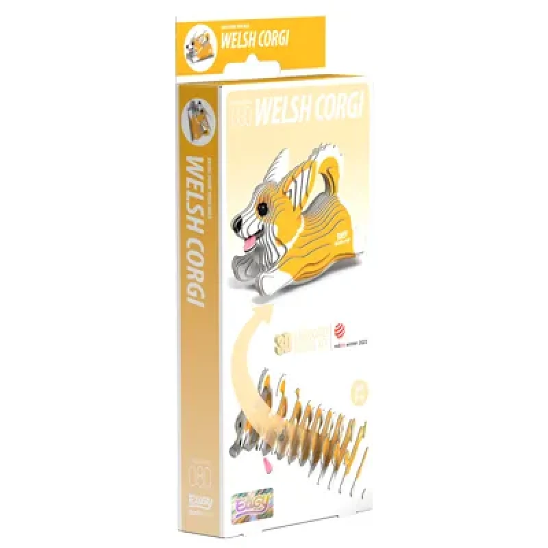 Image of Eugy Welsh Corgi 3D Craft Kit Multi