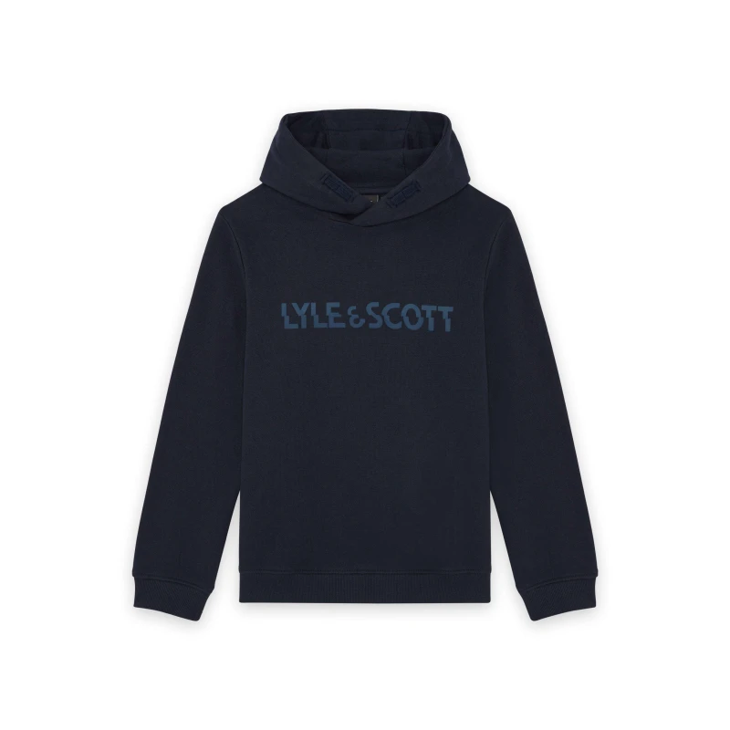 Image of Lyle and Scott Kids Pull Over Hoodie Dark Navy male 8-9 Years