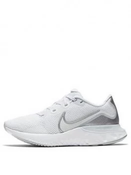 image of Nike Renew Run, Silver/White, Size 3, Women