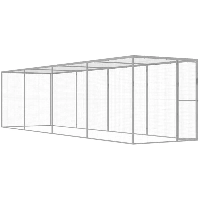 Image of VIDAXL vidaXL Cat Cage 6x1.5x1.5 m Galvanised Steel 8719883885834