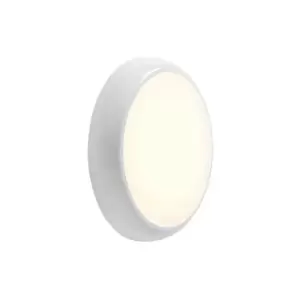 Image of Saxby Hero Dimmable 18W LED Round Flush Light Gloss White with Emergency & Sensor 150d. detection angle, IP65