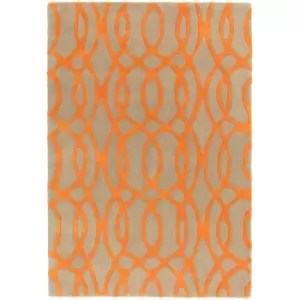 Image of Asiatic Carpets Matrix Hand Tufted Rug Wire Orange - 200 x 300cm