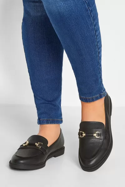 Image of Yours Wide & Extra Wide Fit PU Snaffle Loafer Black