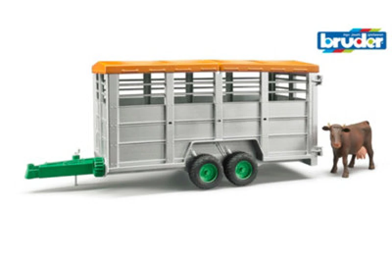 Image of Bruder Bruder 1:16 Livestock trailer with 1 cow Detaile Multi unisex 01:16