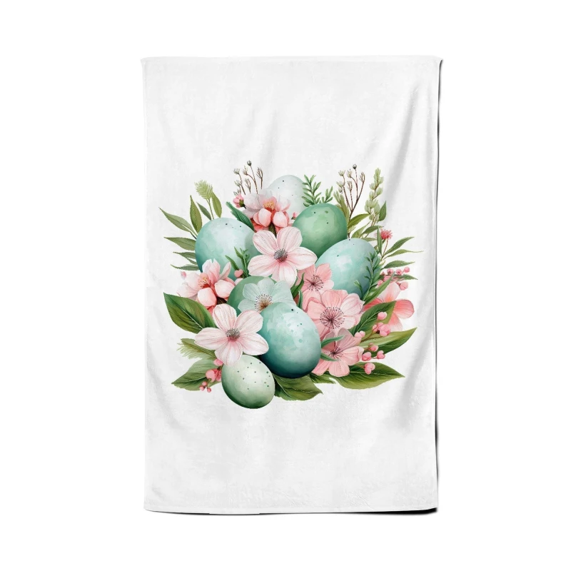 Image of Warren Reed - Designer Cute Easter Egg Arrangement Tea Towel Multicolor Unisex