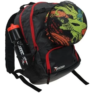 Image of Precision Pro HX Back Pack with Ball Holder Charcoal - Black/Red
