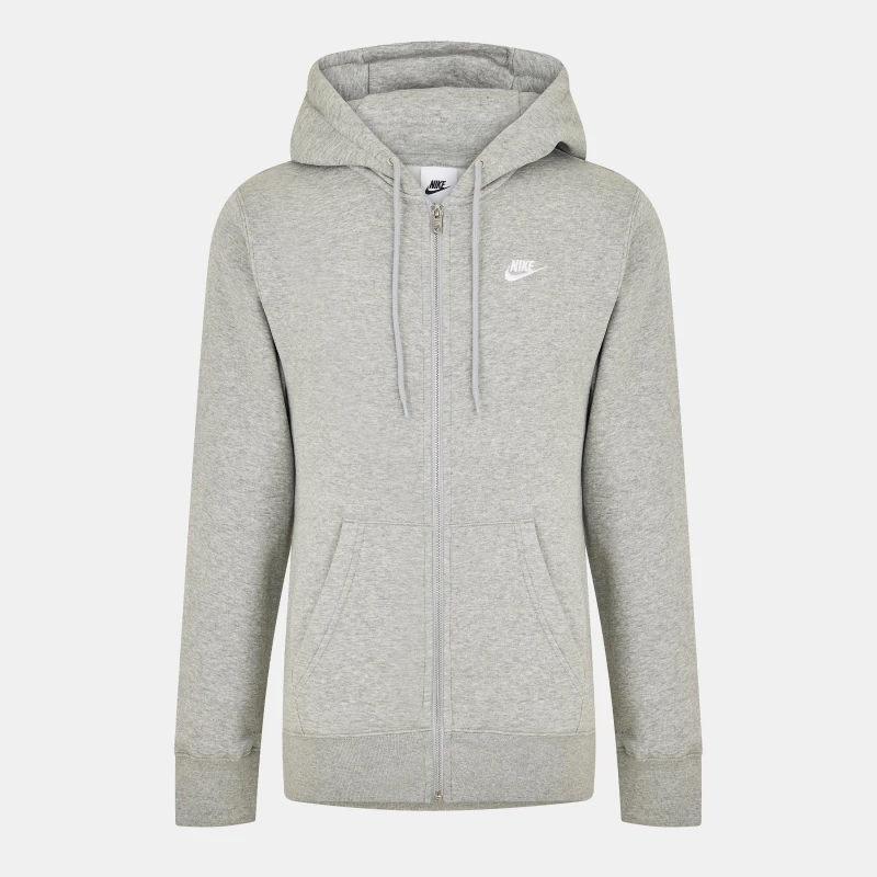 Image of Nike Sportswear Club Fleece Mens Full-Zip Hoodie Grey male 2XL