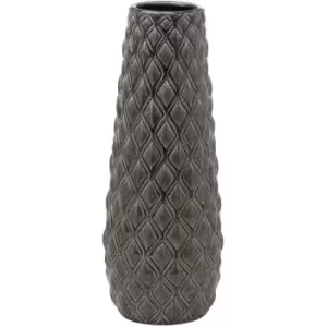 Image of Hill Interiors Seville Collection Alpine Vase (43cm x 16cm x 16cm) (Grey) - Grey
