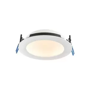 image of Saxby Orbitalpro - Fire Rated Integrated LED Colour Changing Recessed Downlight Matt White IP65