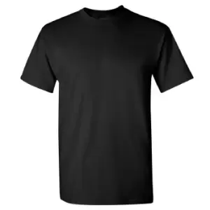 image of Gildan Mens Heavy Cotton Short Sleeve T-Shirt (M) (Black)