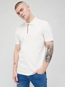 Image of HUGO Dichelangelo Polo Shirt - Natural, Size L, Men