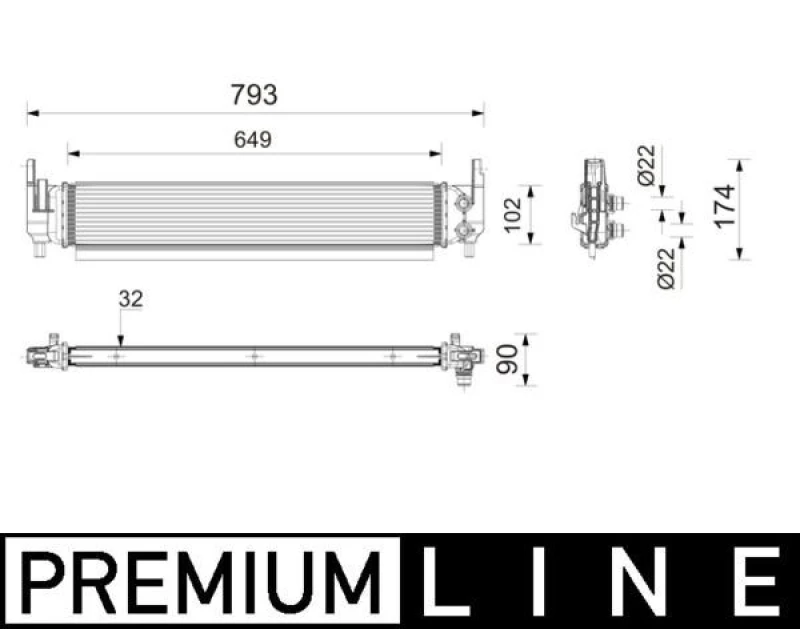Image of Low Temperature Cooler, intercooler MAHLE CIR 31 000P
