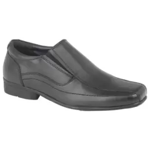 Image of Roamers Childrens/Boys Leather Twin Gusset School Shoes (1 UK) (Black)