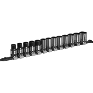 Image of Sealey Black Series 13 Piece 1/2" Drive Hexagon Socket Set 1/2"