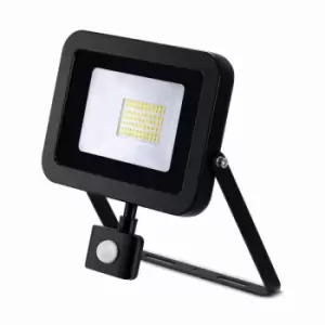 image of JCC 50W LED Floodlight with PIR IP65 Manual Override Alu 4000K Black - JC090007