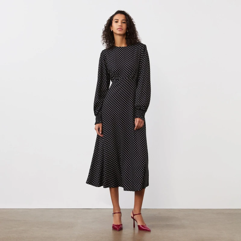 Image of Finery Womens Kimmy Smock Dress Black female 8 (XS)